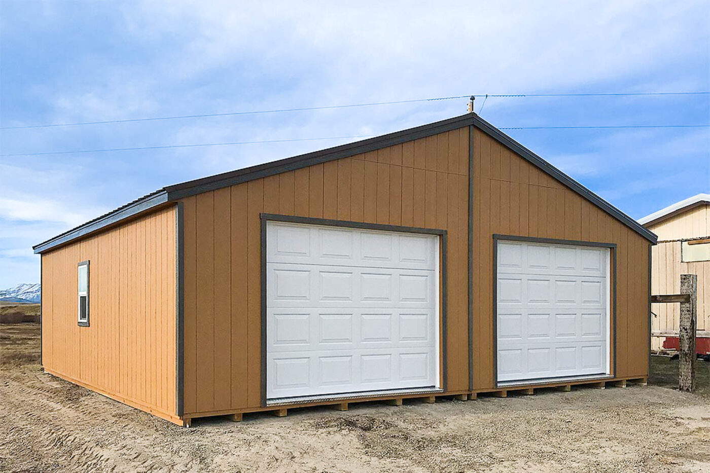 double wide garage storage shed 2