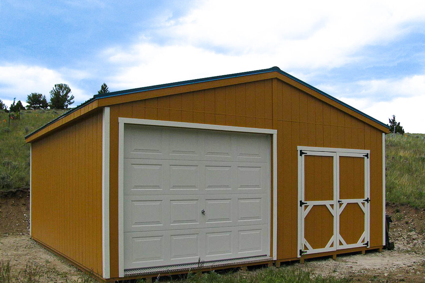 double wide garage storage shed 3