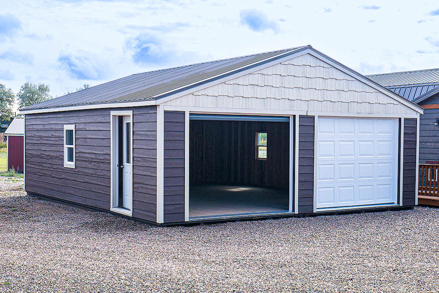 double wide garage storage shed 5