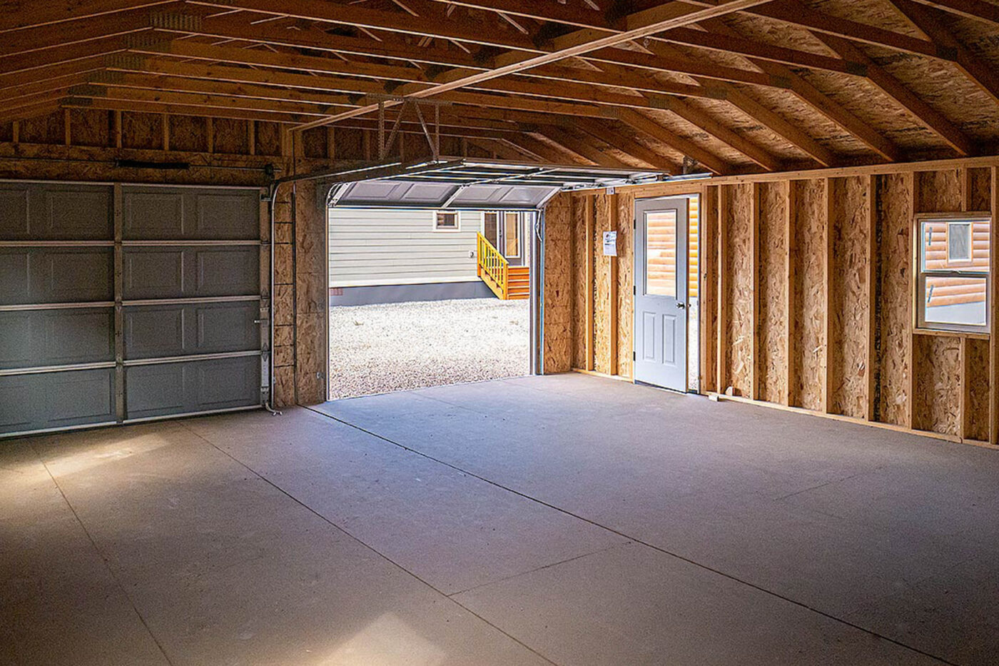 double wide garage storage shed 7